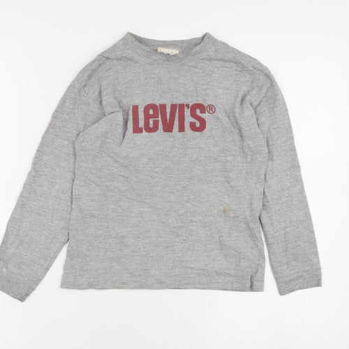 Levi's Boys Grey Logo Graphic Long Sleeve T-Shirt 11-12 Years