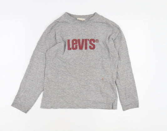 Levi's Boys Grey Logo Graphic Long Sleeve T-Shirt 11-12 Years