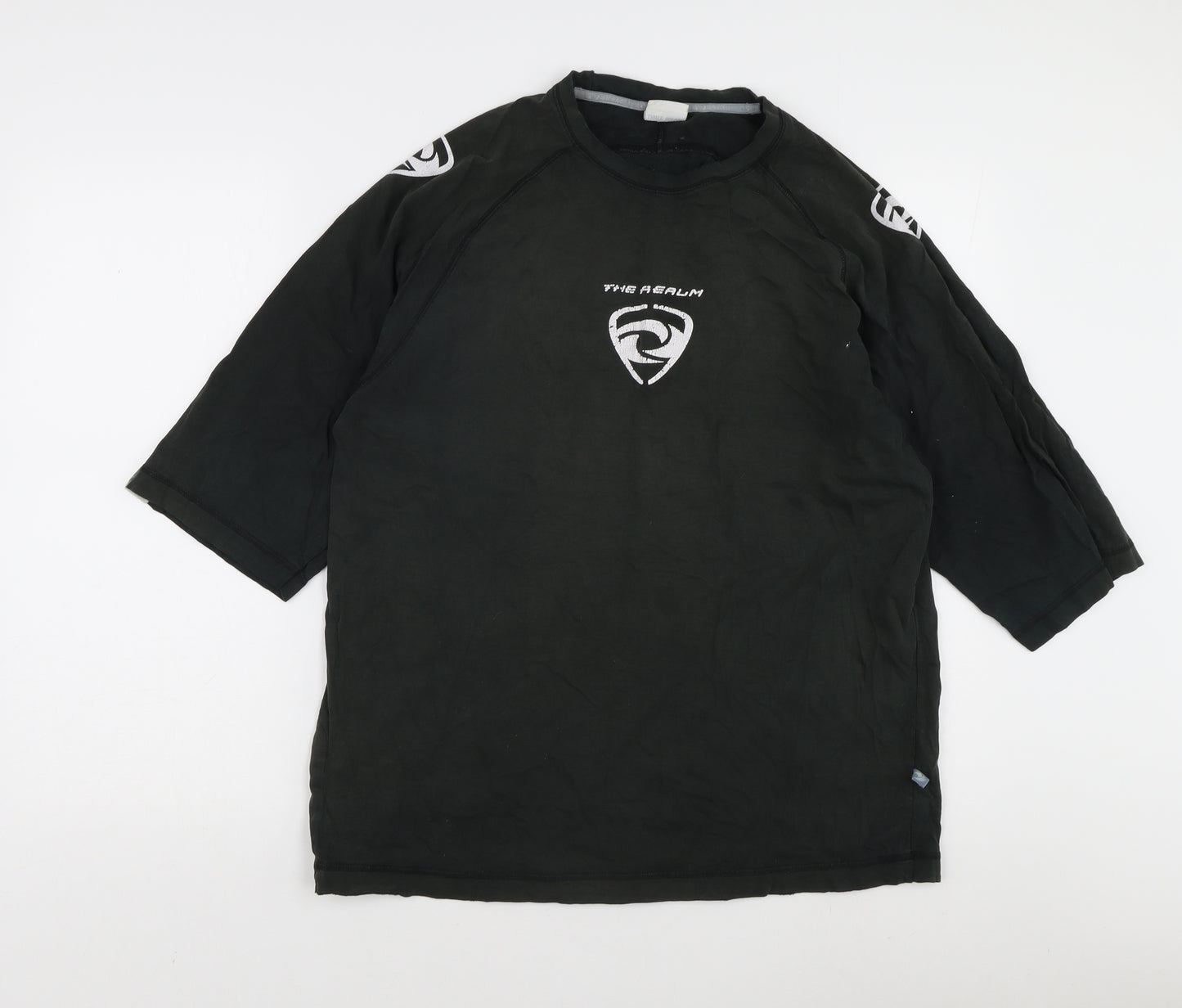 The Realm Men's Black L Cotton T-Shirt