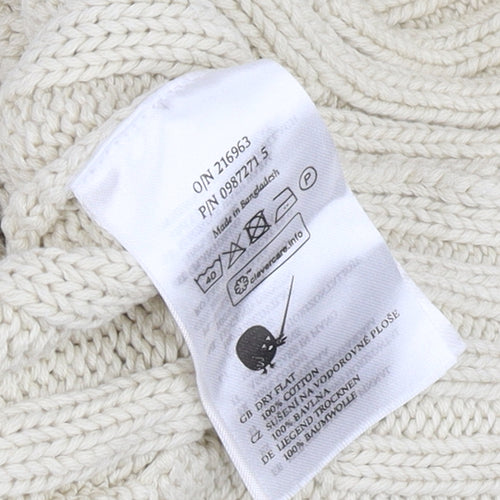 Monki Women's Beige Cable-Knit Cardigan S