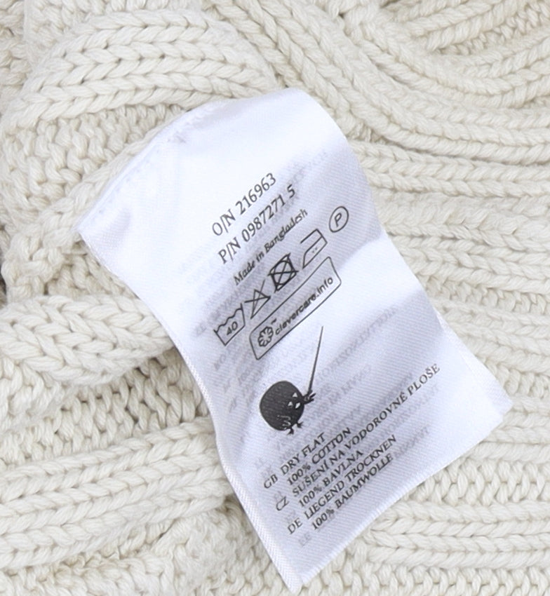 Monki Women's Beige Cable-Knit Cardigan S