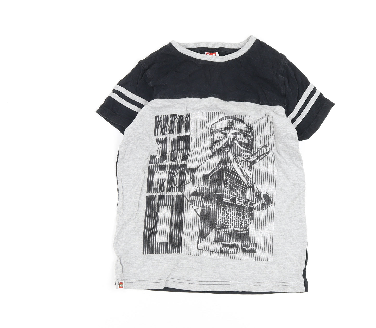 Boys Graphic Print Ninjago T-Shirt, Black & Grey, 11 Years