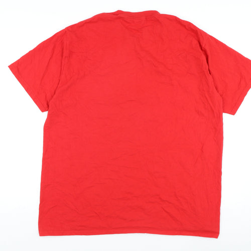 King Charles III Coronation Red Men's T-Shirt Size XL