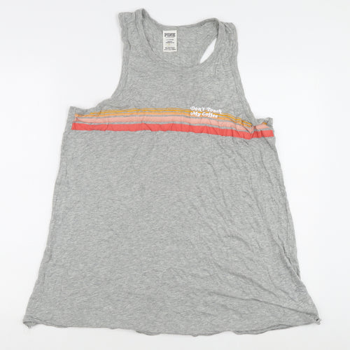 Victoria's Secret PINK Women's Grey L Tank Top Casual