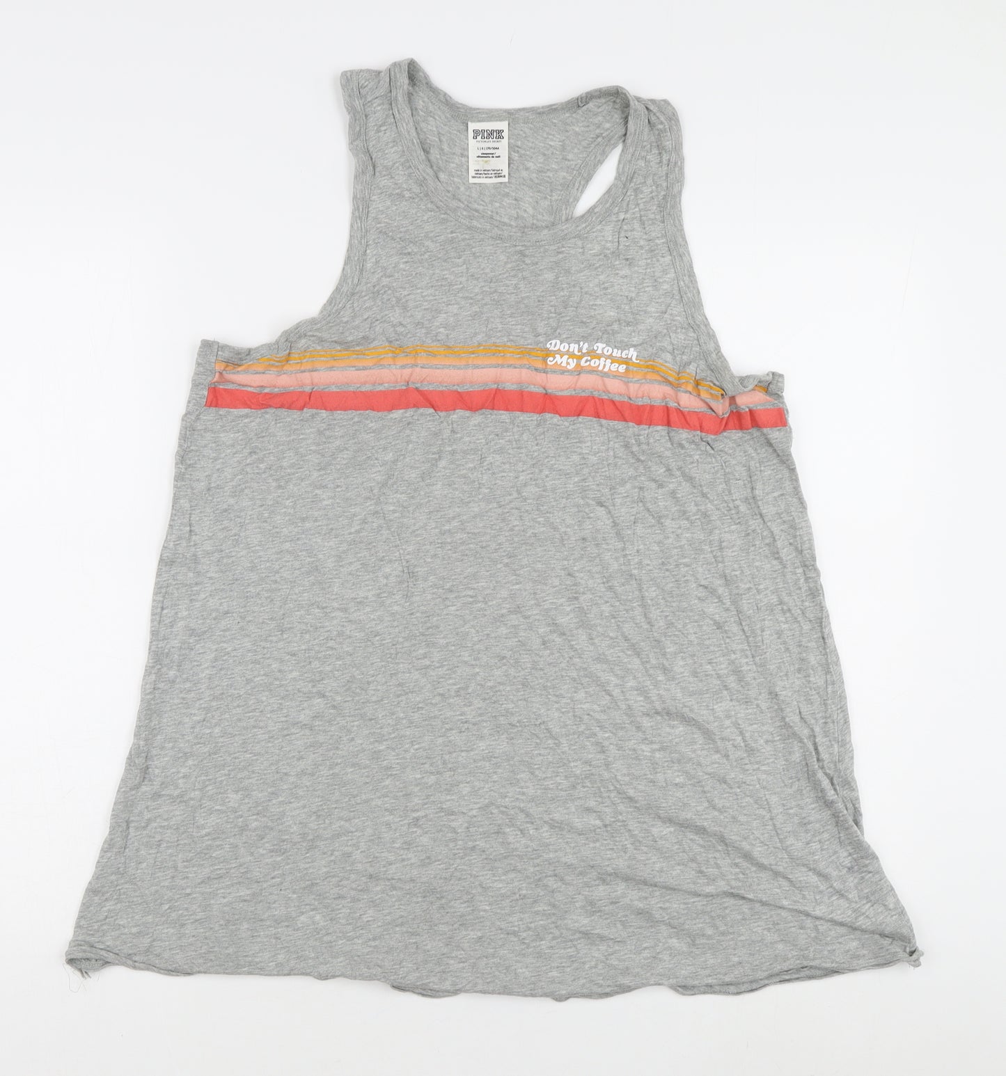 Victoria's Secret PINK Women's Grey L Tank Top Casual
