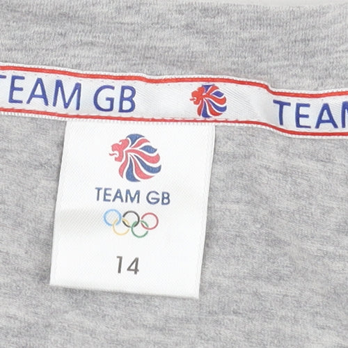 Team GB Grey Short Sleeve Women's T-Shirt Size 14
