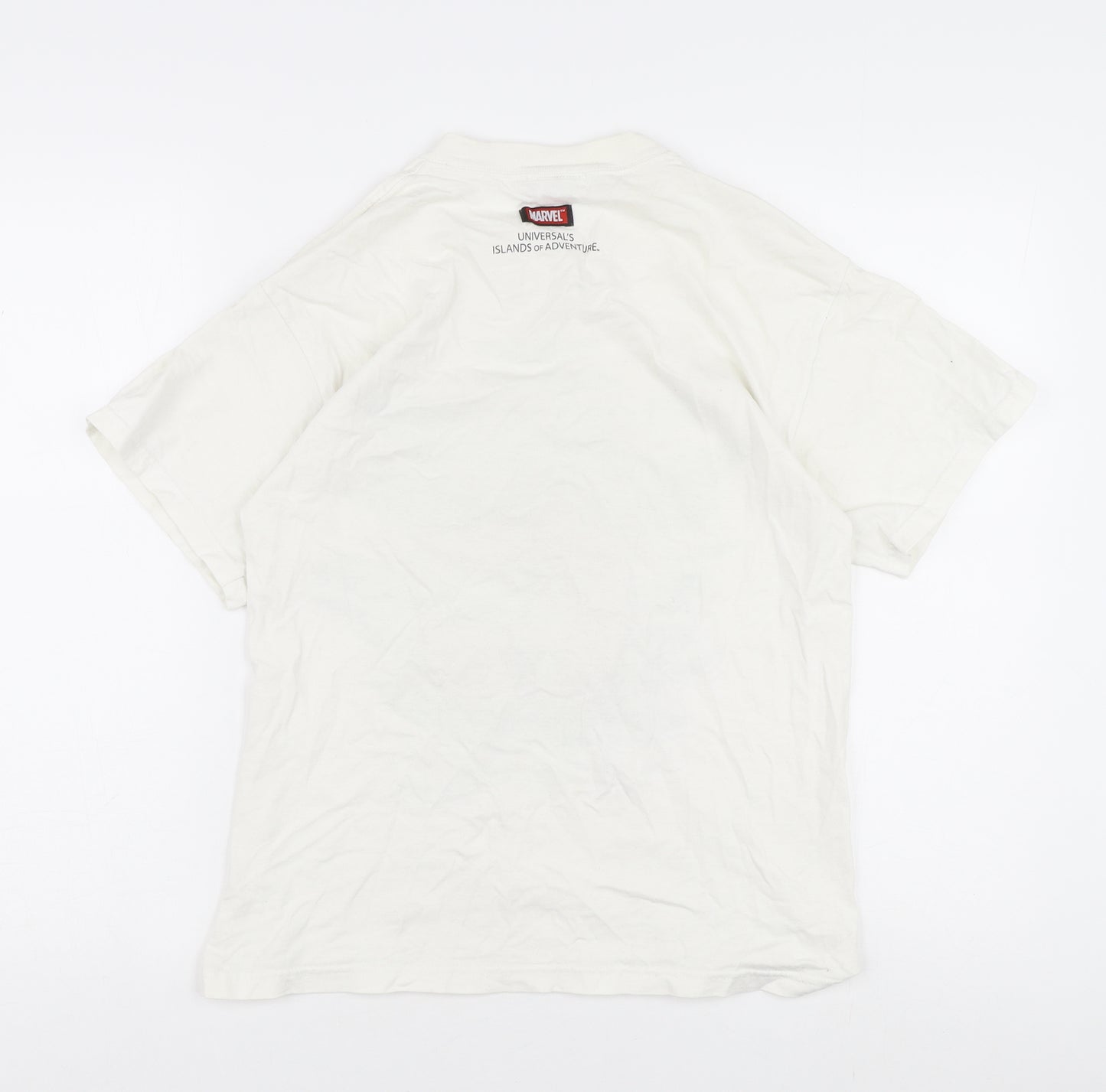 Universal Men's White Marvel Hulk Graphic T-Shirt Medium