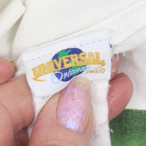 Universal Men's White Marvel Hulk Graphic T-Shirt Medium