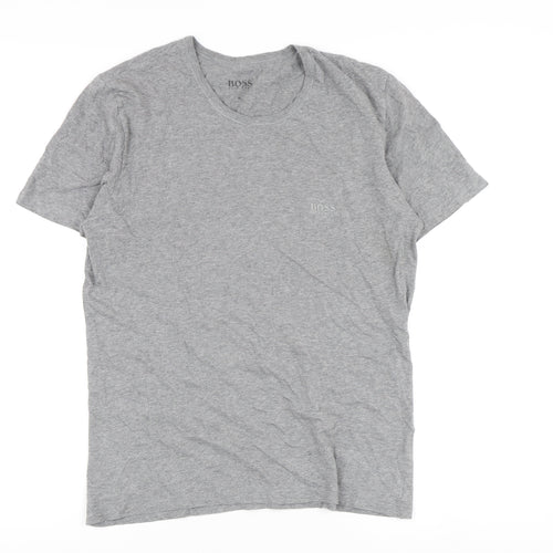 Hugo Boss Men's Grey Medium Crew Neck T-Shirt