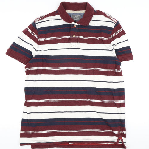 FatFace Men's Multicoloured Striped Polo, Size L