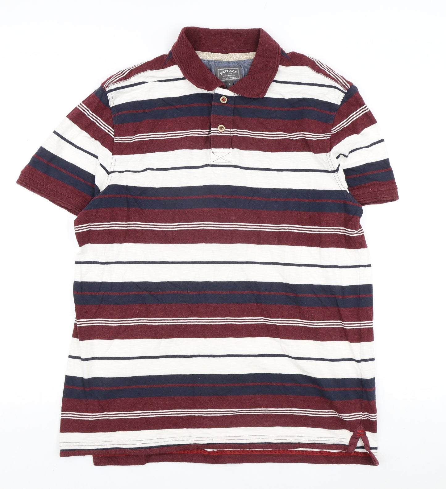 FatFace Men's Multicoloured Striped Polo, Size L
