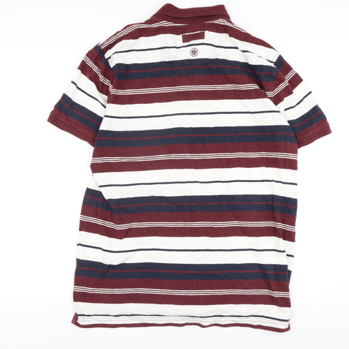 FatFace Men's Multicoloured Striped Polo, Size L