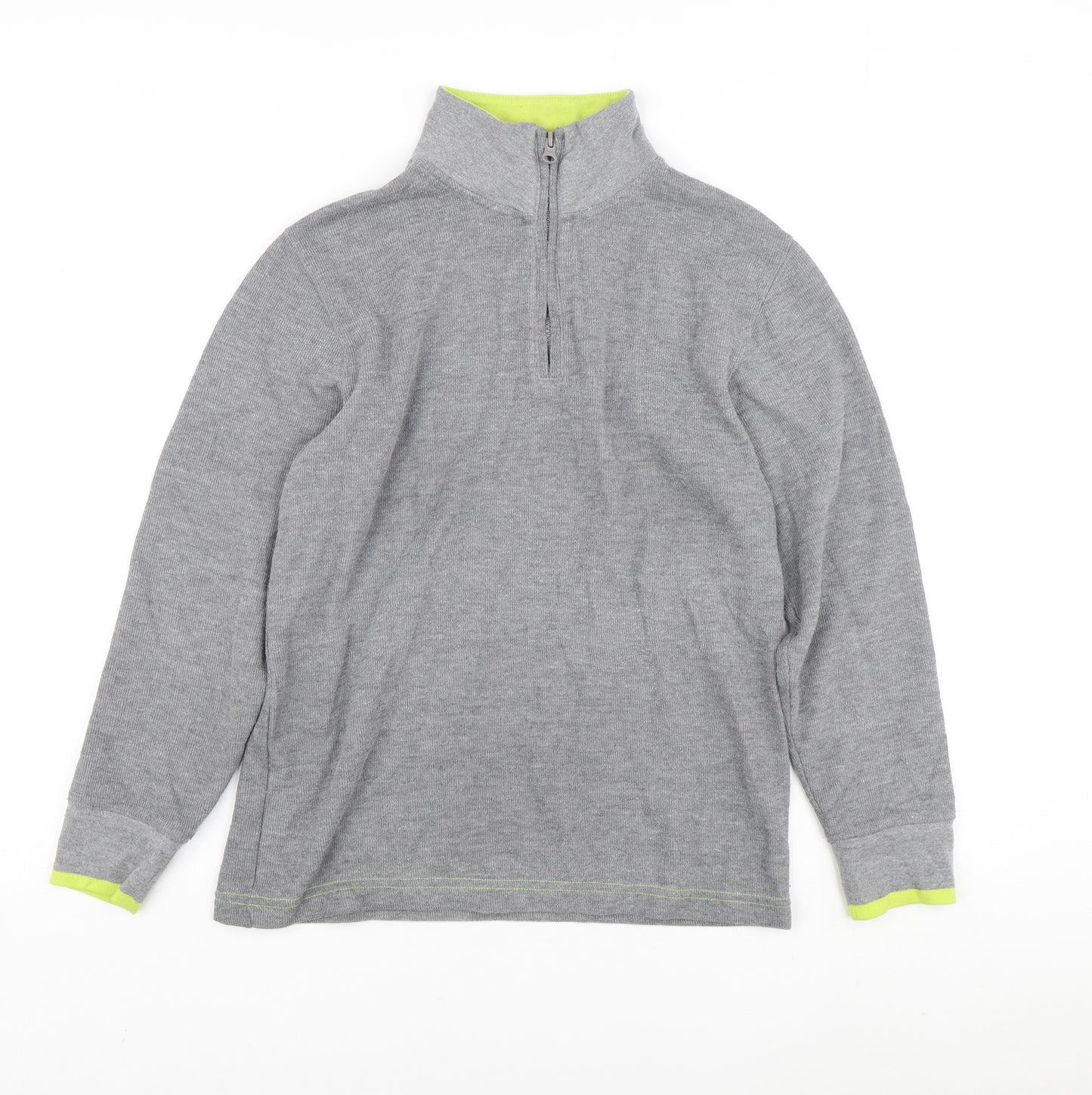 GapKids Boys Grey 1/4 Zip Sweatshirt, Size 12 Years, Casual Wear
