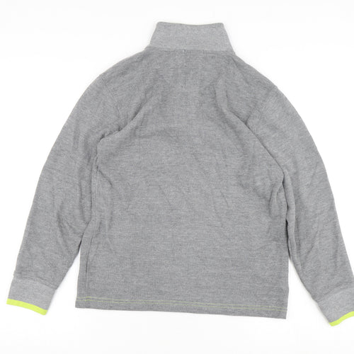 GapKids Boys Grey 1/4 Zip Sweatshirt, Size 12 Years, Casual Wear