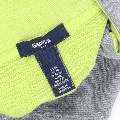 GapKids Boys Grey 1/4 Zip Sweatshirt, Size 12 Years, Casual Wear