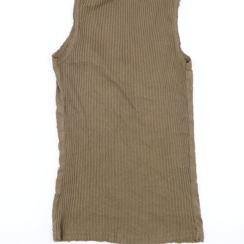 Fat Face Women's Brown Scoop Neck Tank Top Size 12
