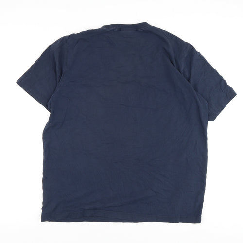 Lands' End Men’s Blue Cotton Crew Neck T-Shirt, L