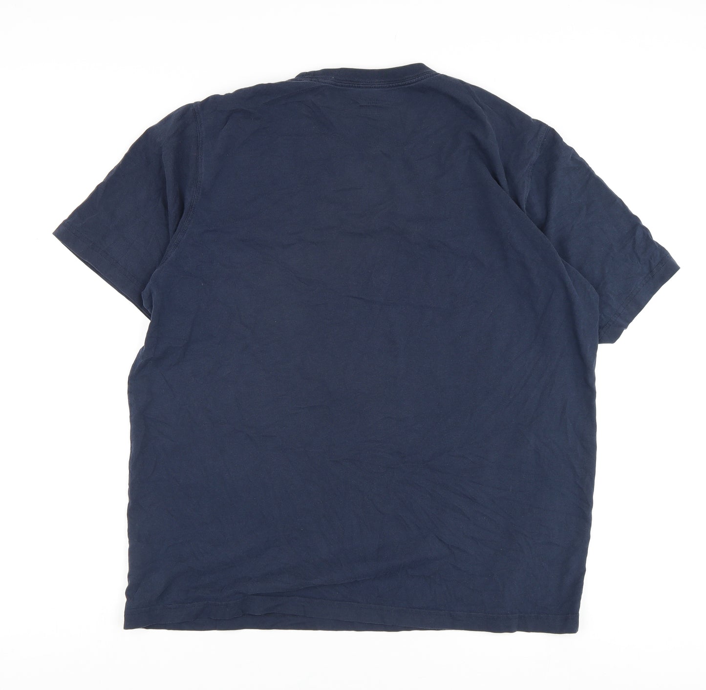 Lands' End Men’s Blue Cotton Crew Neck T-Shirt, L