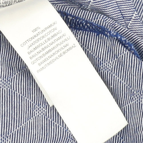 RJR John Rocha Men's Blue Argyle Polo, Size M, Cotton