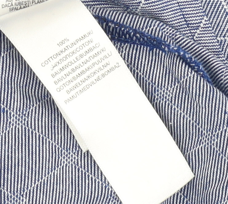 RJR John Rocha Men's Blue Argyle Polo, Size M, Cotton