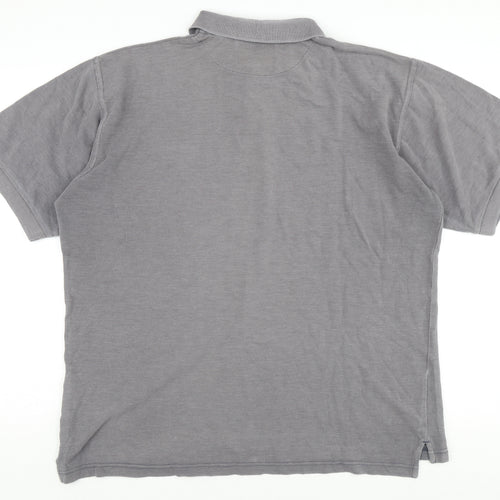 Reebok Men's Grey L Polo Shirt - Casual Solid Logo