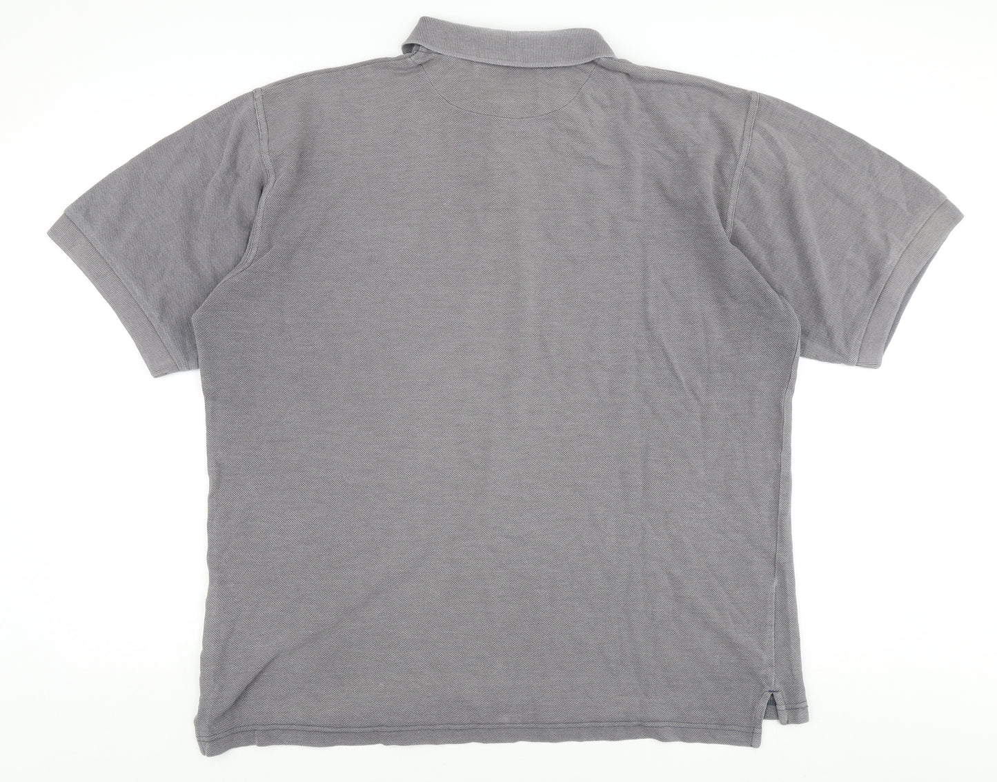 Reebok Men's Grey L Polo Shirt - Casual Solid Logo