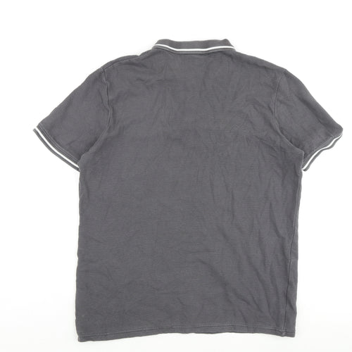 McKenzie Men's Grey Polo Shirt L Short Sleeve Logo
