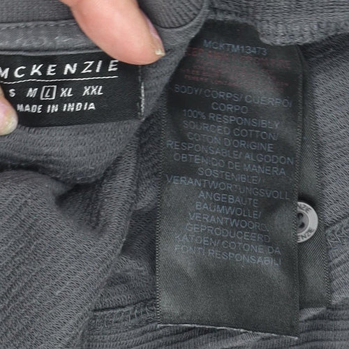 McKenzie Men's Grey Polo Shirt L Short Sleeve Logo