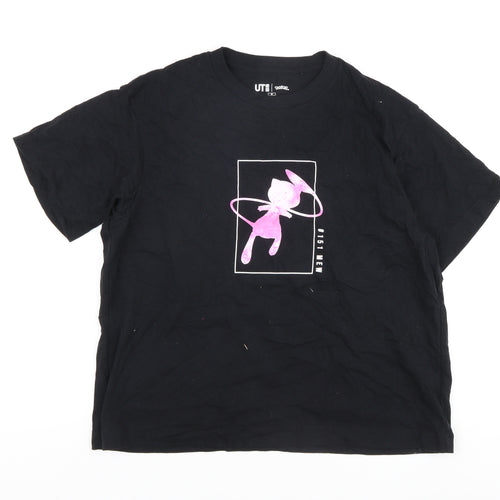 Uniqlo Black Pokemon Anime Crew Neck T-Shirt, M