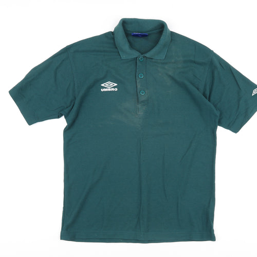 Umbro Men's Green Polo Shirt Size M