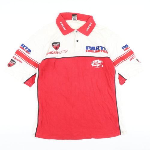 Arlen Ness Men's Red Graphic Print XL Polo