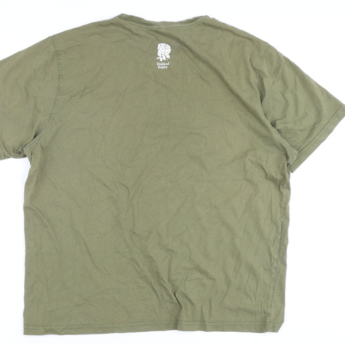 England Rugby Green XL Men's Cotton T-Shirt - Sports Style