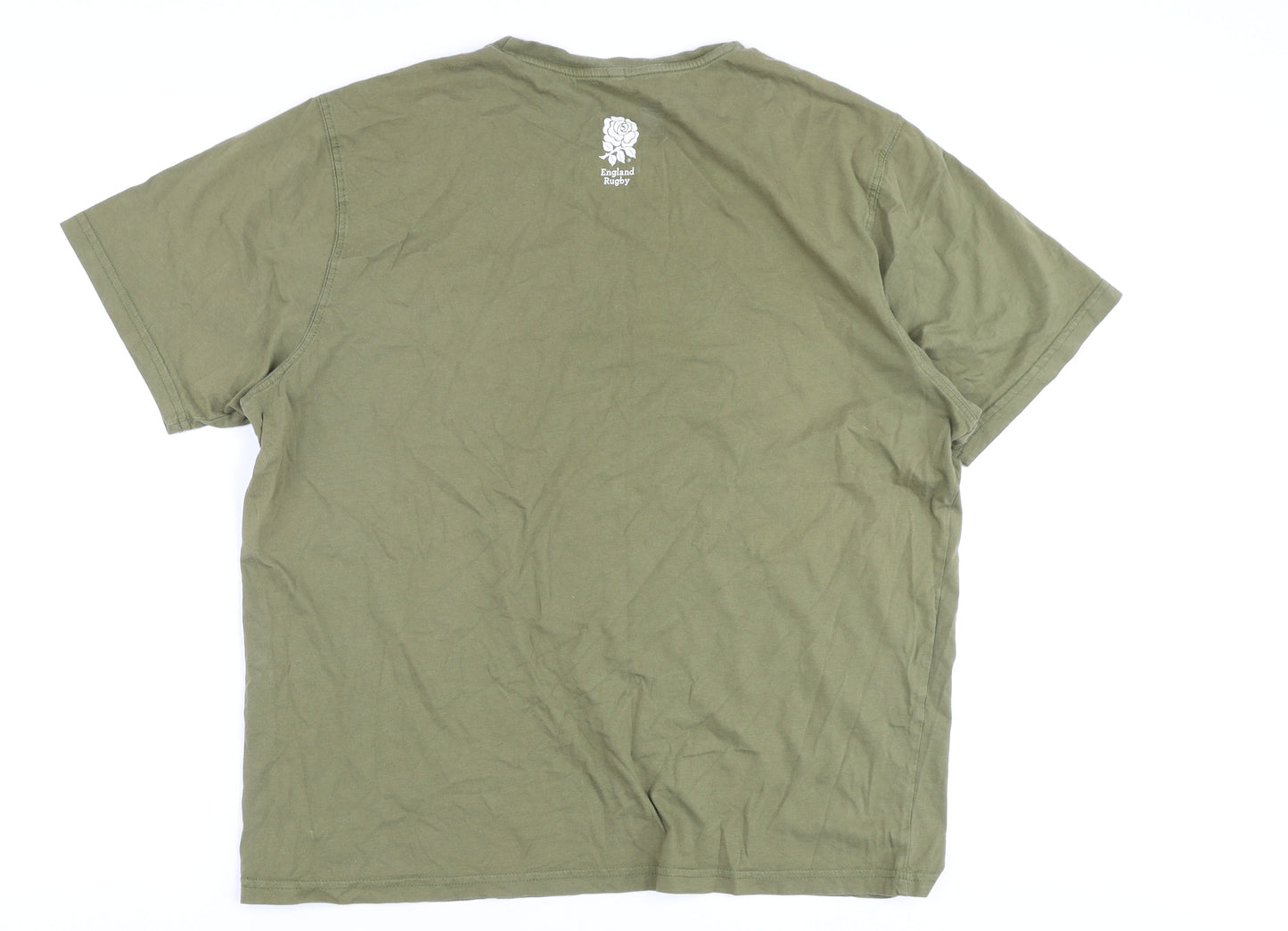 England Rugby Green XL Men's Cotton T-Shirt - Sports Style