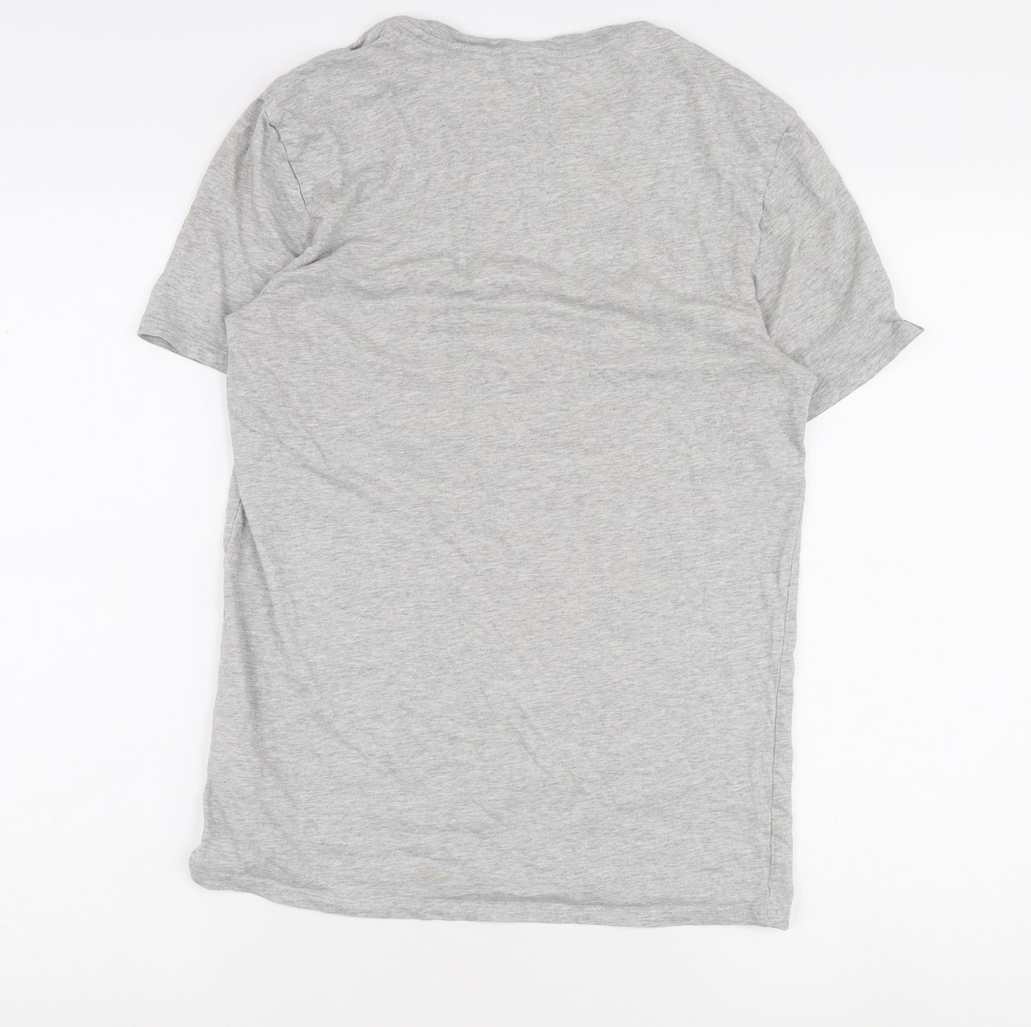 Lacoste Men's Grey Cotton Crew Neck T-Shirt M