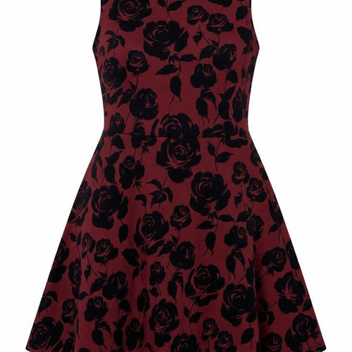 New Look Women's Red Floral A-Line Dress, Size 10