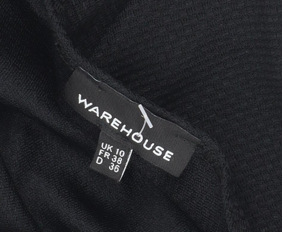 Warehouse Women's Black Skater Dress, Size 10