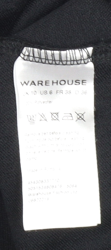 Warehouse Women's Black Skater Dress, Size 10