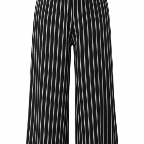 Apricot Women's Black Striped Wide-Leg Trousers, Size 8