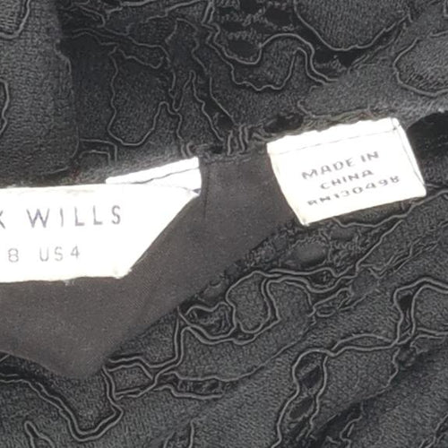 Jack Wills Women's Black Sleeveless Dress, Size 8
