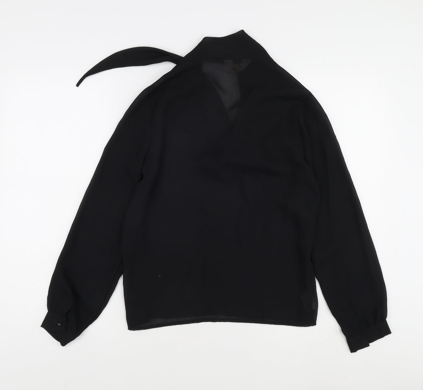 Jatima Women's Black Blouse Size 12 Long Sleeve Vintage