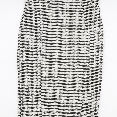Phase Eight Women's Black White Pencil Skirt, Size 10