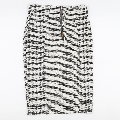 Phase Eight Women's Black White Pencil Skirt, Size 10
