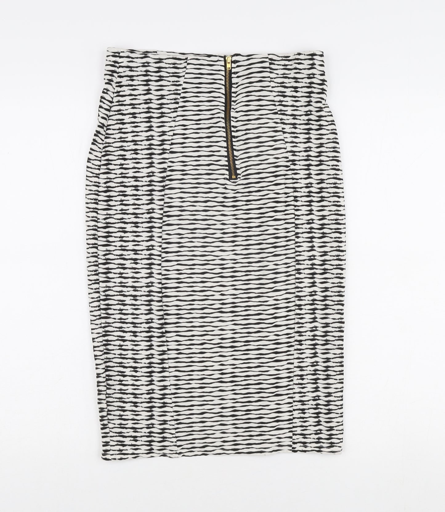 Phase Eight Women's Black White Pencil Skirt, Size 10