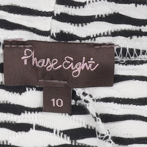 Phase Eight Women's Black White Pencil Skirt, Size 10