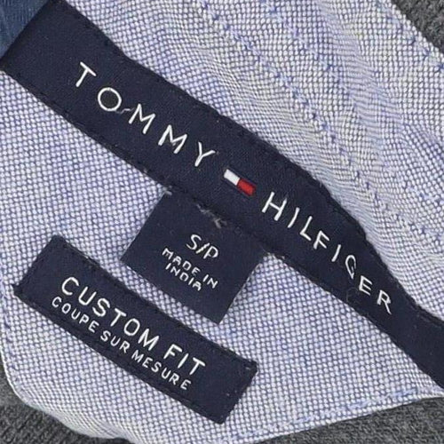 Tommy Hilfiger Men's Grey Striped Slim Fit Polo S