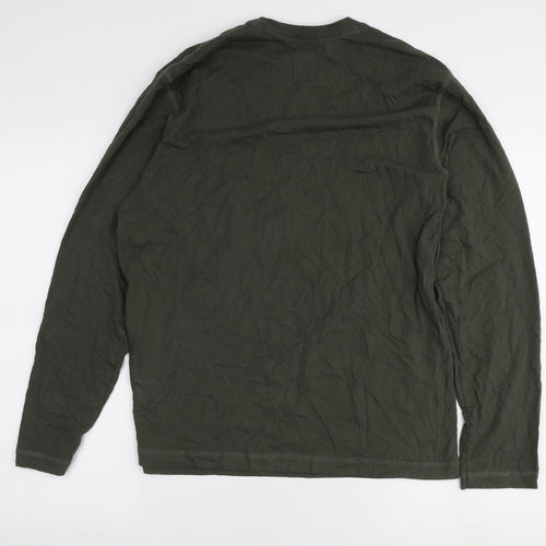 Jockey Men's Green Long Sleeve T-Shirt L