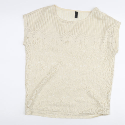 Vero Moda Women's Beige Lace Blouse Size S