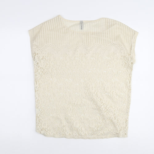 Vero Moda Women's Beige Lace Blouse Size S
