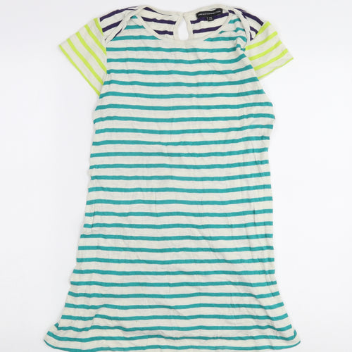 French Connection Girls Striped T-Shirt Dress, Size 12-13, Casual
