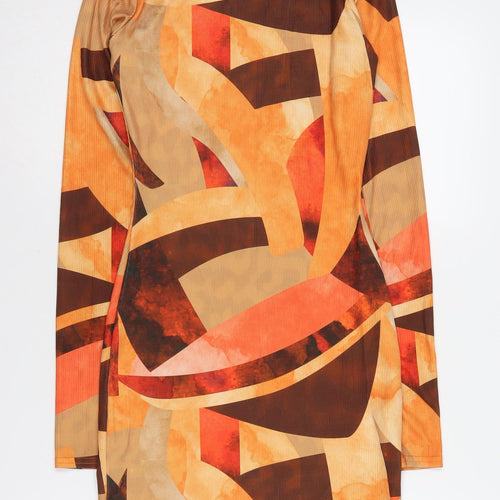 PrettyLittleThing Women's Multicoloured Bodycon Dress Size 8